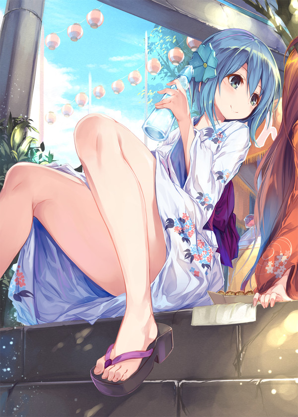 Miki Sayaka Anime Art, , Miki Sayaka, Sakura Kyouko, Mahou Shoujo madoka magica