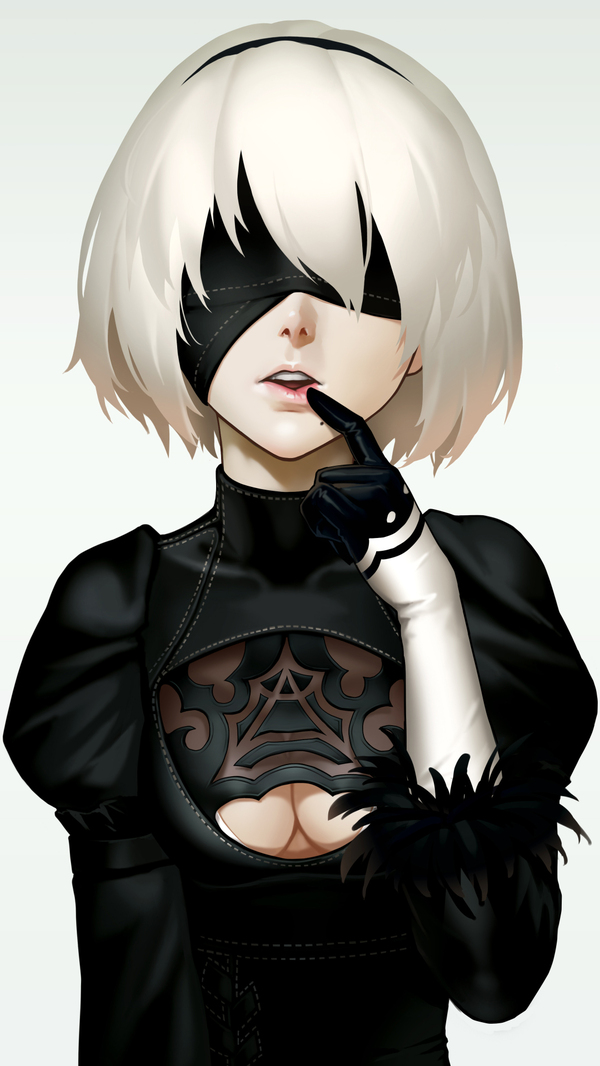 Anime Art - Аниме, Anime Art, NIER Automata, Yorha unit No 2 type B, Не аниме, Игры