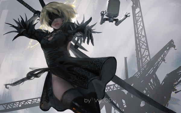 Nier - Art, Games, NIER Automata, Wlop