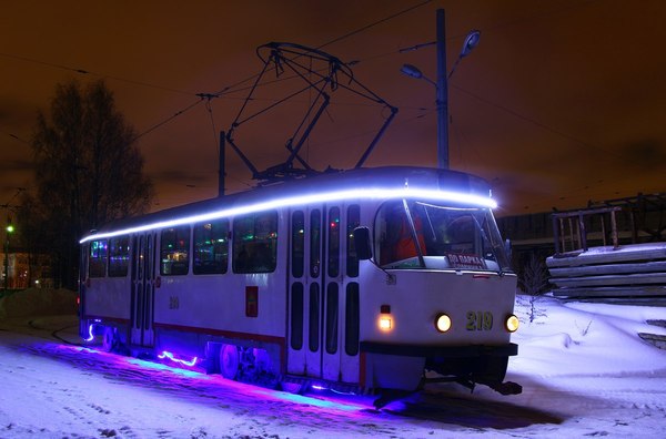 New Year's tram in Tver. - Traditions, Tram, Tver, 2017, New Year, Longpost, news