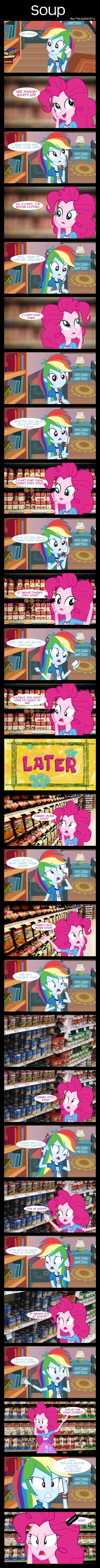 Soup [Comic] My Little Pony, Equestria Girls, Rainbow Dash, Pinkie Pie, , 