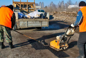 Laying cold asphalt on the finished surface - Asphalt laying, , Asphalt, Road, Building, Longpost