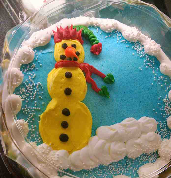 New Year's - Cake, Snow, Photo