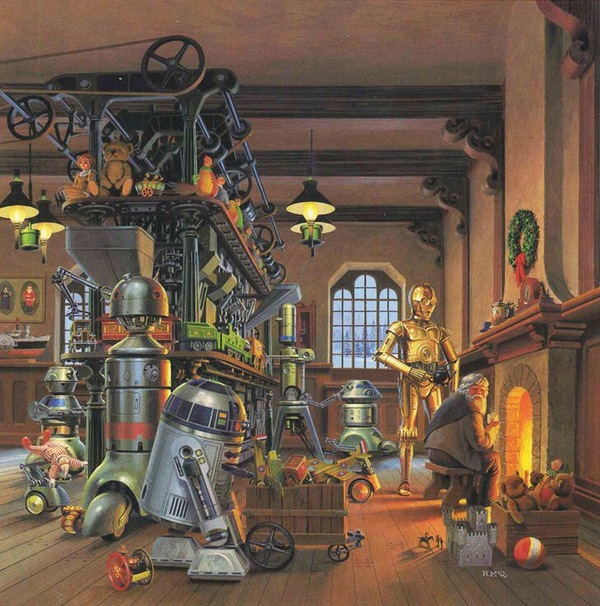 Открытка, выпущенная компанией Lucasfilm к Рождеству 1980 года.