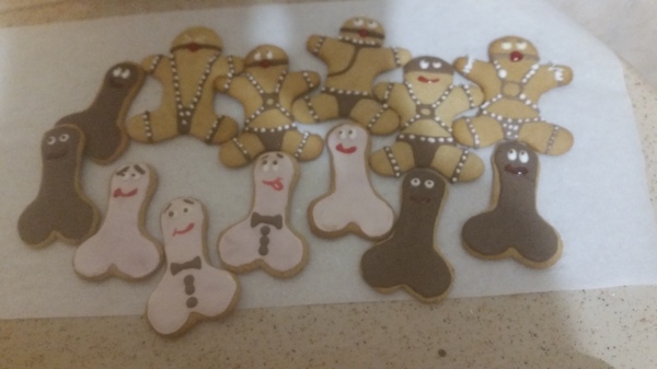 Cookies - NSFW, My, Gingerbread, Gingerbread, BDSM, Slaves, Penis, New Year, Cookies