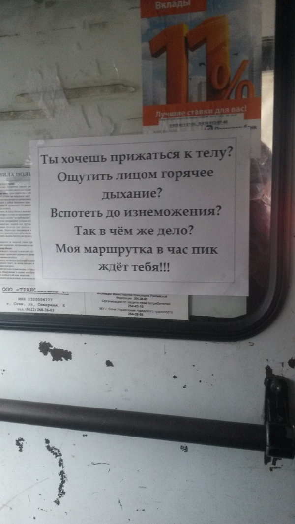 The truth of life in public transport - My, Minibus, Humor