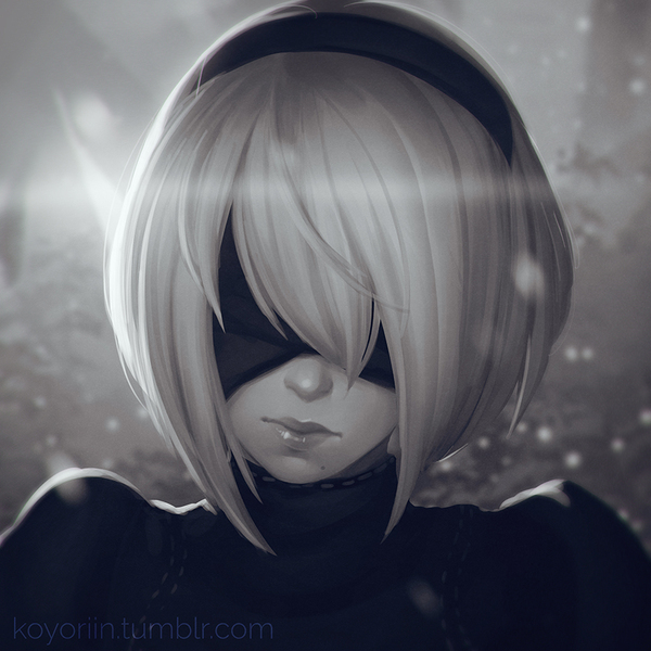 NieR: Automata - NIER Automata, Art, Not anime, Anime art, Yorha unit No 2 type B