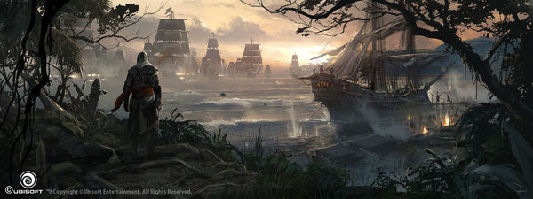 , Assassin's Creed Flag Concept Art [MARTIN DESCHAMBAULT] , , Martin deschambault, Assassins Creed, 