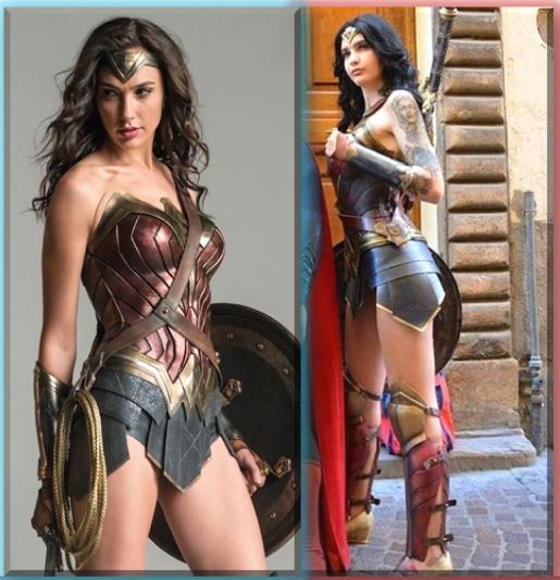 Wonder Woman: Original vs Сosplay - Чудо-Женщина, Галь Гадот, Косплей, Original, Девушки, Фото, DC Comics, Комиксы