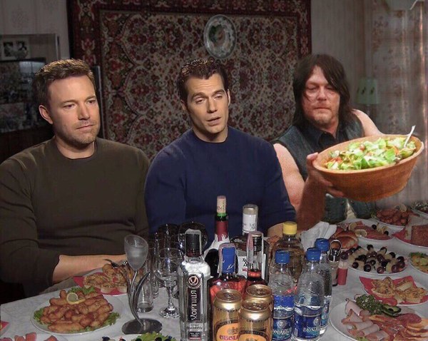 Good feast to all! - New Year, Feast, Ben Affleck, Henry Cavill, Norman Reedus