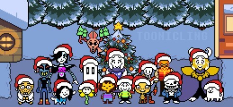 Happy New Year! - Undertale, Frisk, Sans, Toriel, Asgore, Flowey, Papyrus, Tag