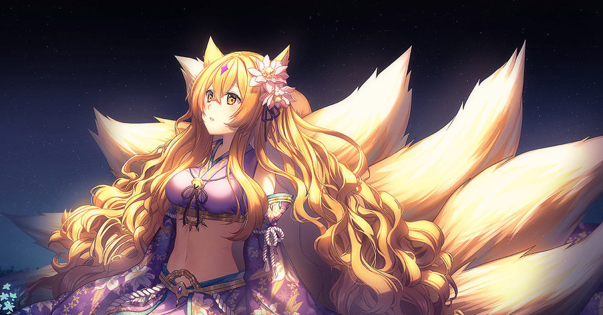 Anime fox spirit girl