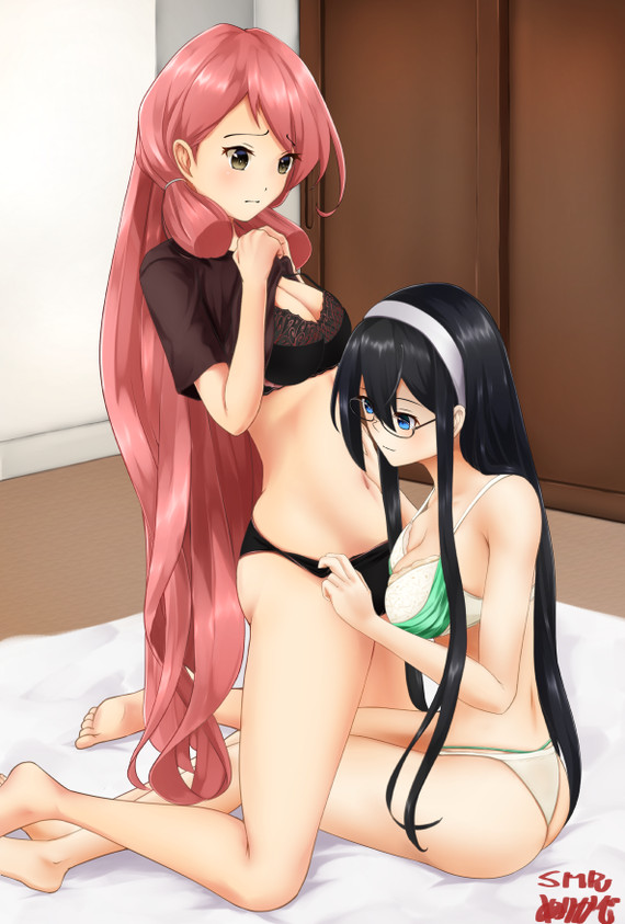 Akashi and Ooyodo - NSFW, Kantai collection, Anime art, Kanmusu, Akashi, Ooyodo