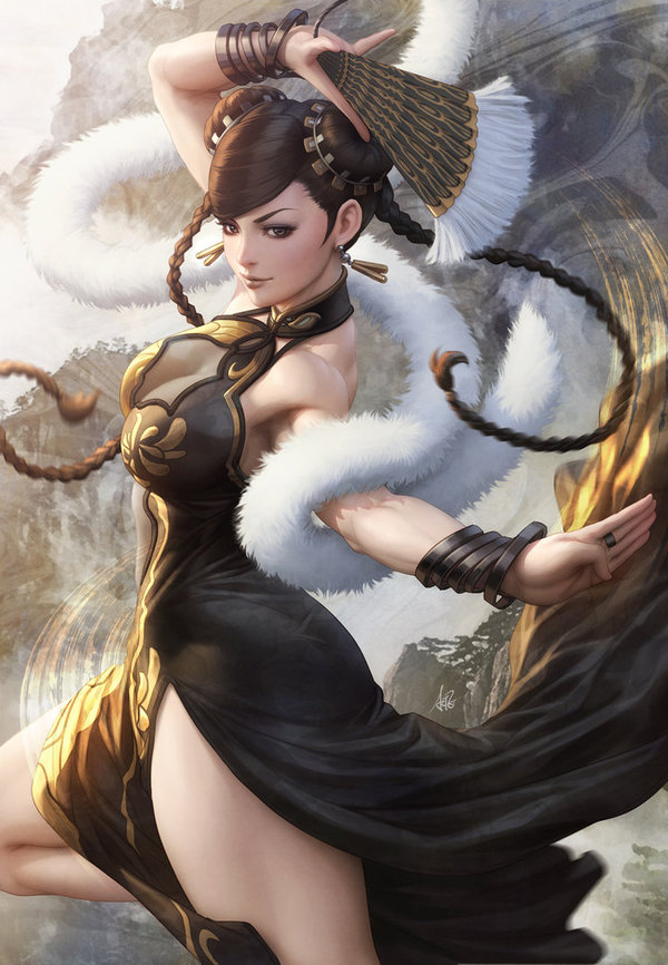 Chunli Glamour - Арт, Игры, Chun-Li, Street Fighter, Artgerm