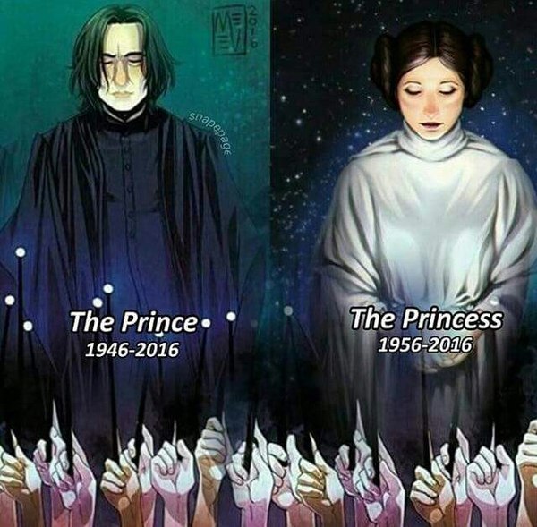 Don't pity the dead, Harry, pity the living. - Harry Potter and the Half-Blood Prince, Princess Leia, Severus Snape, , Harry Potter, Star Wars