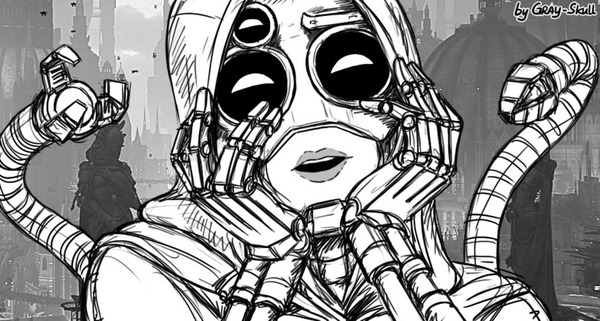 Your face when he brought you a canister of rare imperial oil. - , Warhammer 40k, Adeptus Mechanicus, Wh humor, Imperium, Commissioner Rivel, Wh other, Gray-skull, Comics
