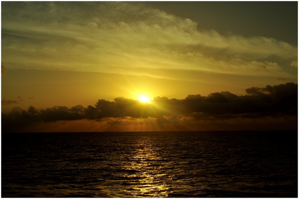 Another sunset on board. - My, Sea, Sunset, Cloudiness, 