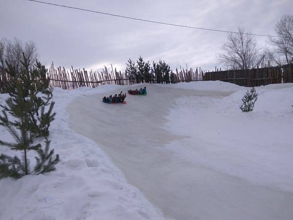 Chelyabinsk. - My, Chelyabinsk, Slide, Skating, Entertainment, Fun, Pinocchio, Not advertising, Video, Longpost, Skiing downhill