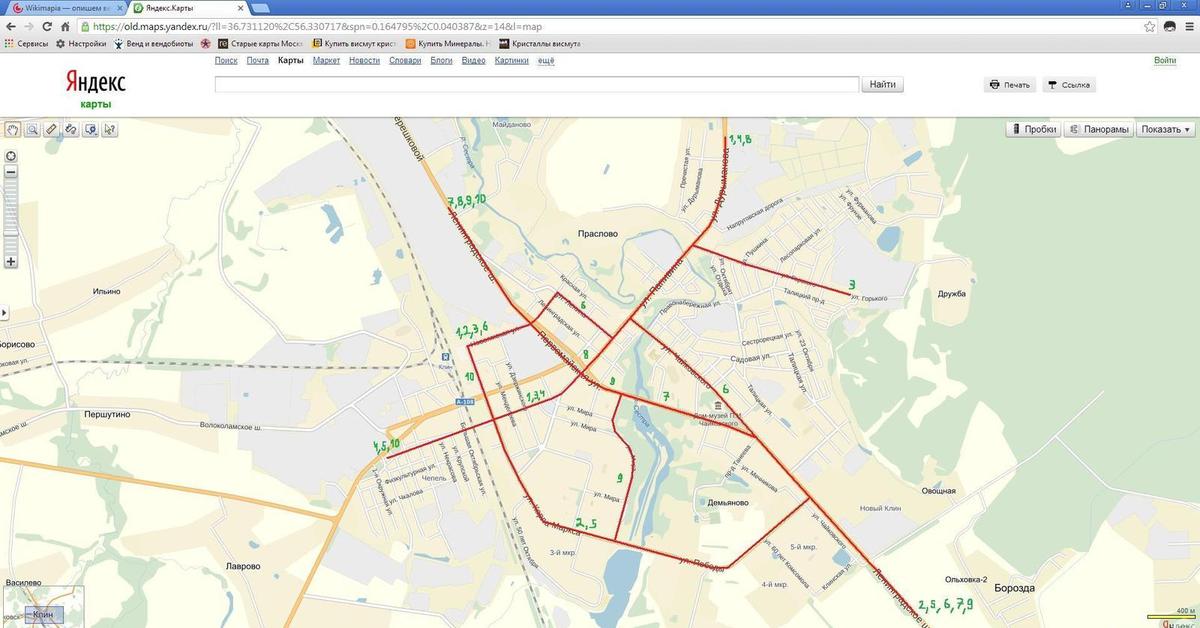 Карта автобусов онлайн клин