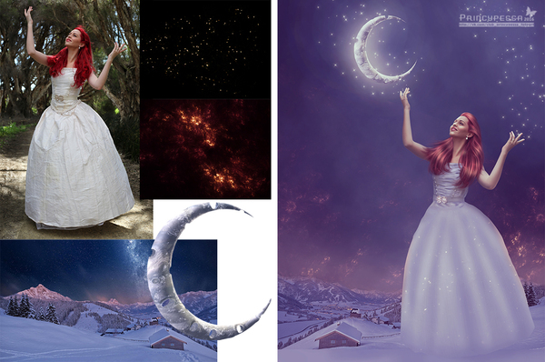 Winter's tale - My, Photoshop, Design, Photoart, Winter, Story, Night, The photo, Photomanipulation