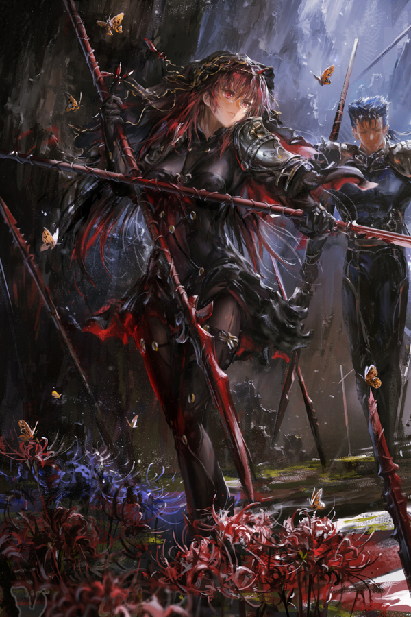 Fate grand order - Fate grand order, Scathach, Art, Anime, Anime art