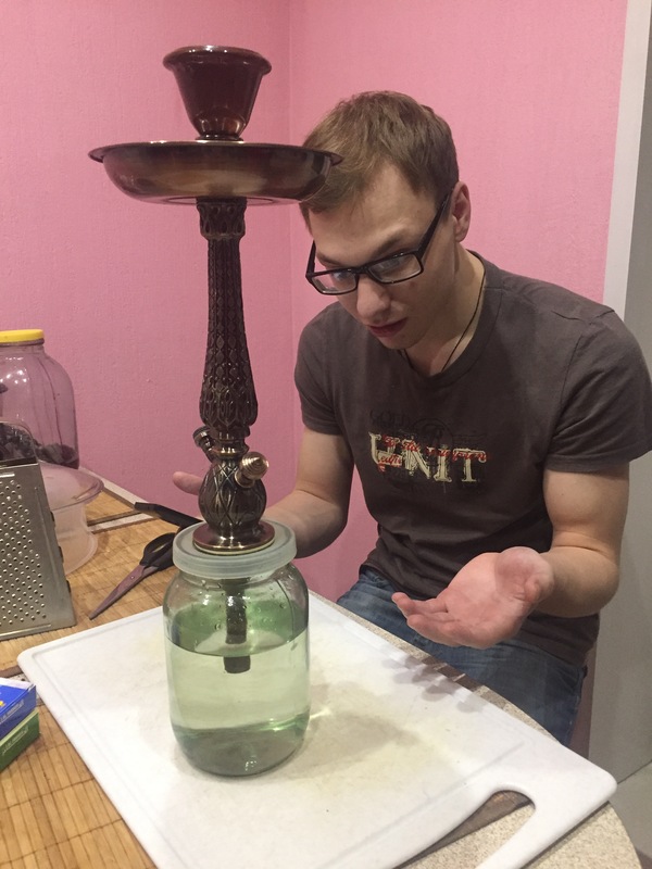 When you really want a hookah... - My, My, Hookah, Flask, crashed, I'm an engineer with my mother