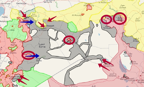 Daesh terrorists are beginning to be tormented by everyone who can and from all sides. - Syria, Iraq, Politics, Map of operations, Near East