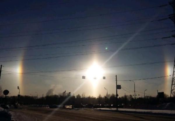 Muscovites witnessed a rare halo phenomenon - Halo, freezing