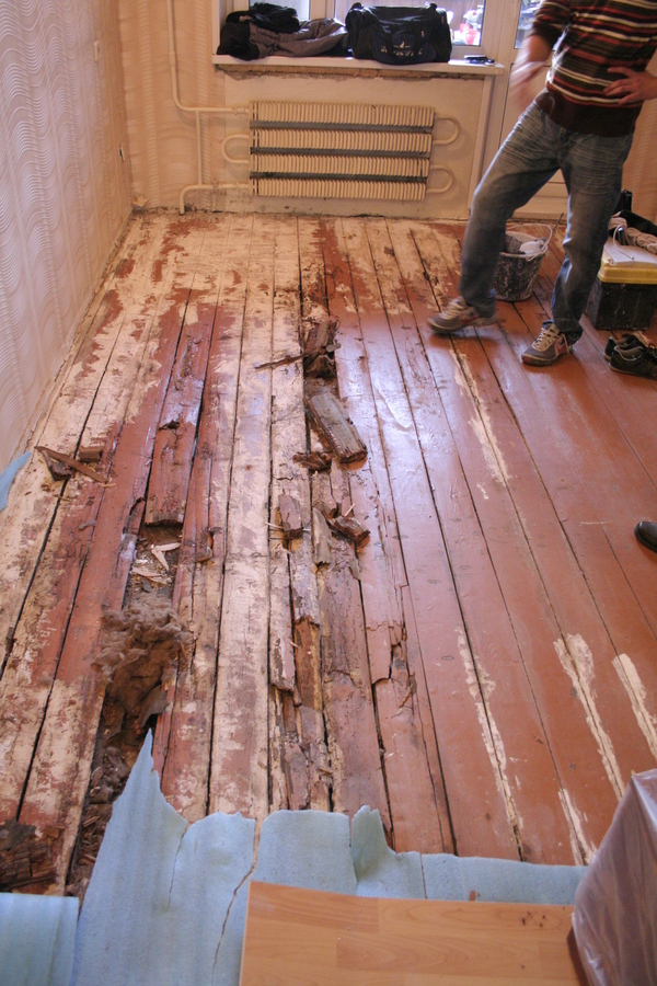 When your floor is rotten - My, Floors, Rot, Jamb, Repair, Problem, Photo, Longpost