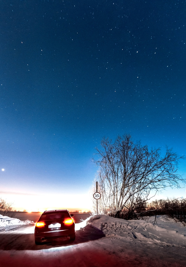 Stop on the Northern Dvina - My, Travels, Russia, Night, Stars, Photo, Stars