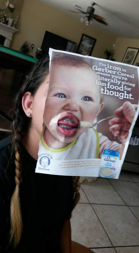 Mmmm... Delicious. - Face, Babies, Gerber