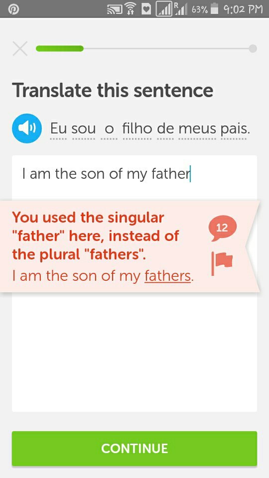 I am the son of my fathers - My, Duolingo, Portuguese, Tolerance, Gays, Duolingo