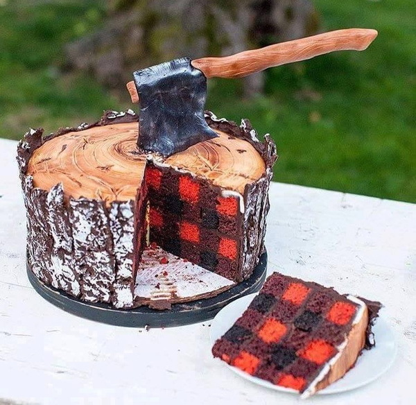 I suspect that the cake is called Log - Cake, Log, Axe, Confectioner, Food