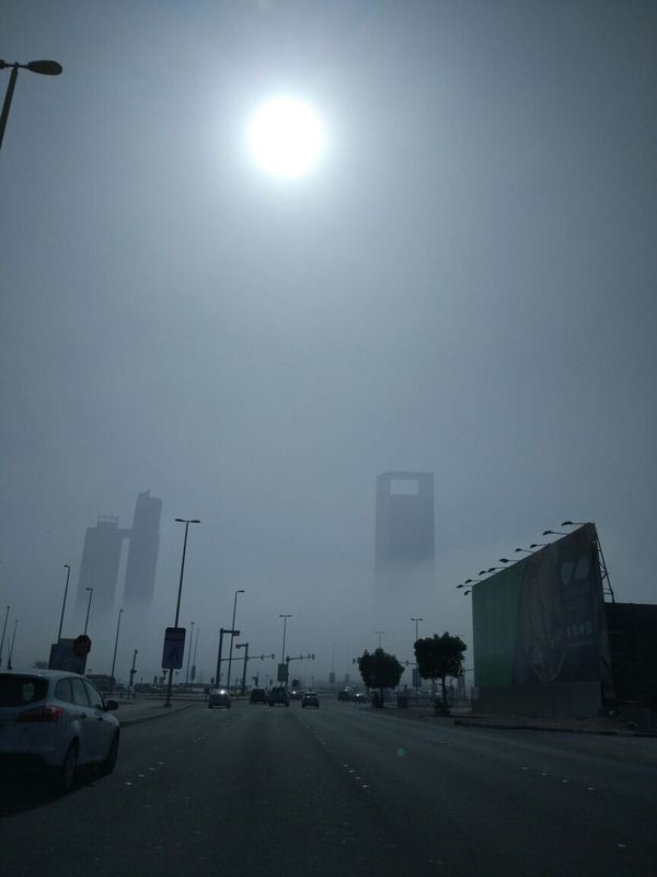 Fog and sun, wonderful day! - My, Fog, The sun, Abu Dhabi