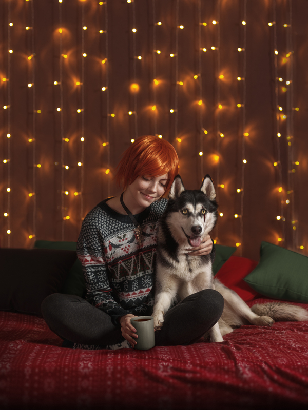 A bit late, HAPPY NEW YEAR! - My, Games, Witcher, Shani, Cosplay, New Year, Husky, Wolf, Redheads