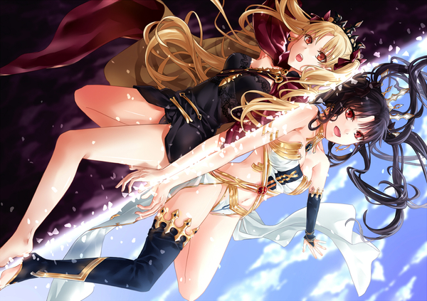 Иштар и Эрешкигаль - Аниме, Anime Art, Ishtar, Ereshkigal, Fate Grand Order, Tohsaka Rin, Yuu+1