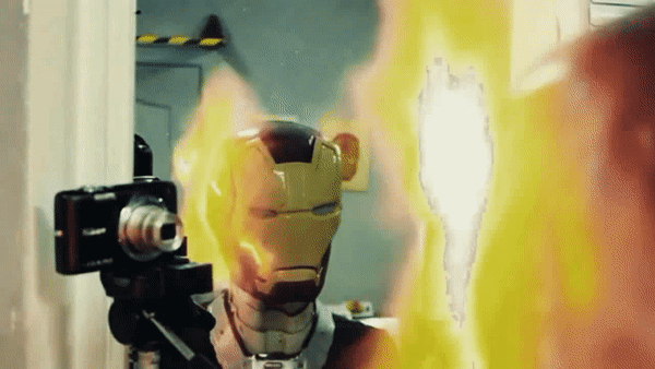 Cool fireproof and functional Iron Man helmet! - iron Man, Tony Stark, Red technology industries, Iron Man helmet, Helmet, Fire, GIF, Longpost