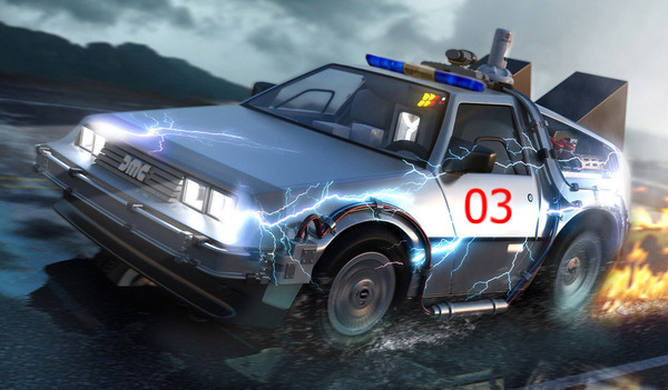 An ambulance that will make it in time. - Ambulance, Photoshop, Back to the future (film), Назад в будущее