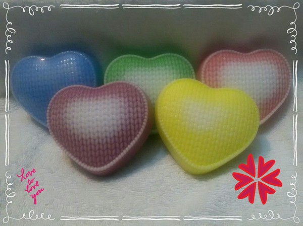 Soap knitted heart - Soap making, Hobby, Soap