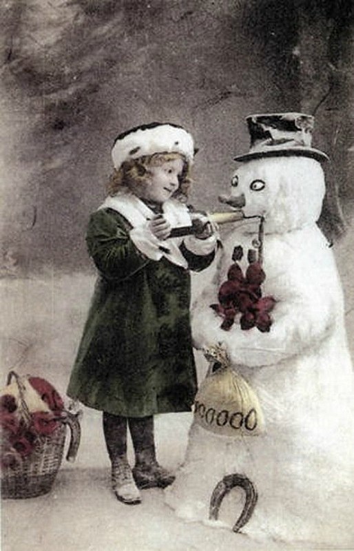 100 years ago, such greeting cards were in use. - , New Year, Alcohol, Children, Pig, Mushrooms, Longpost