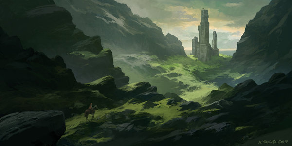 The Last Tower - Art, Tower, Landscape, Andreas Rocha