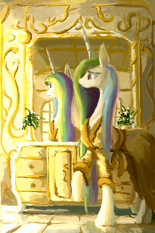 Golden Cage - My little pony, Art, Princess celestia, Plainoasis