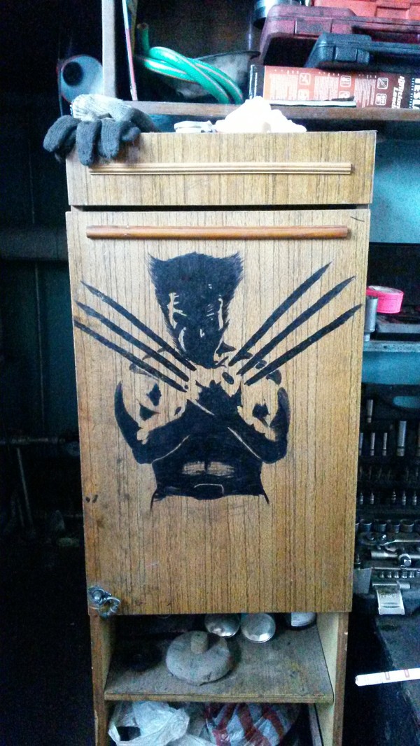 Garage creativity! - My, Drawing, Wolverine X-Men, People, Wolverine (X-Men)