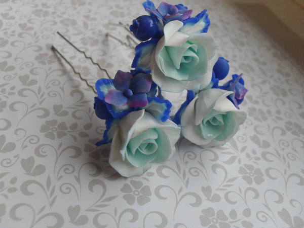 Hairpins - My, Handmade, With your own hands, Polymer clay, 