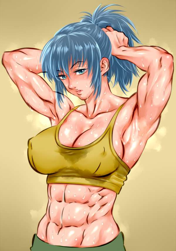 Leona Heidern - Dynamite-Kit, Арт, Крепкая девушка, The King of Fighters, Metal slug, Девушки, Leona heidern