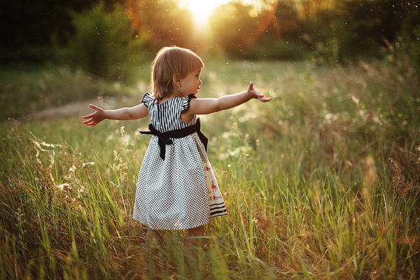 Varya. - My, Photo, Children, Portrait, Sunset, Nature, Canon