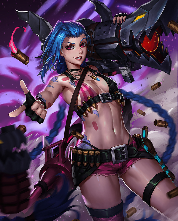 Jinx Anime Art, , League of Legends, Jinx