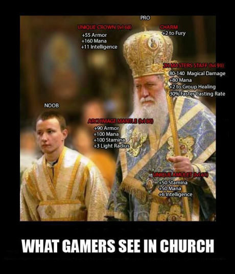 What gamers see when they come to church - Gamers, Church, RPG, 9GAG