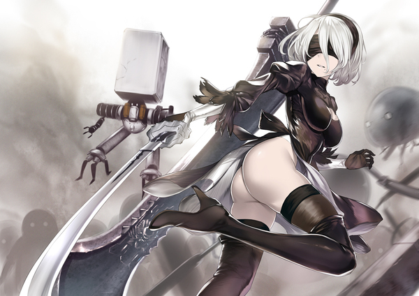 Клубничная подборка 2b (Nier: Automata) часть 2 - NSFW, NIER Automata, Nier: Automata, Арт, Игры, Длиннопост