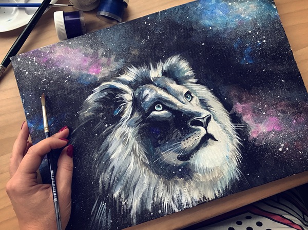 Leo in space - My, Art, Le, Space